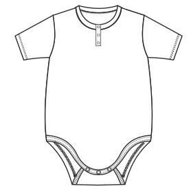 Patron ropa, Fashion sewing pattern, molde confeccion, patronesymoldes.com Body 0128 BABIES Bodies